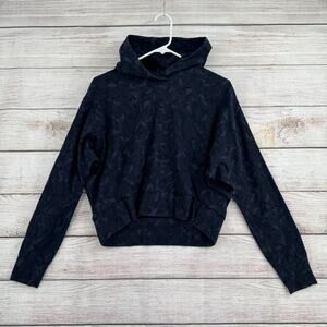 Athleta Farallon Crop Sweatshirt Hoodie Womens‎ Small Stratum Camo Blue